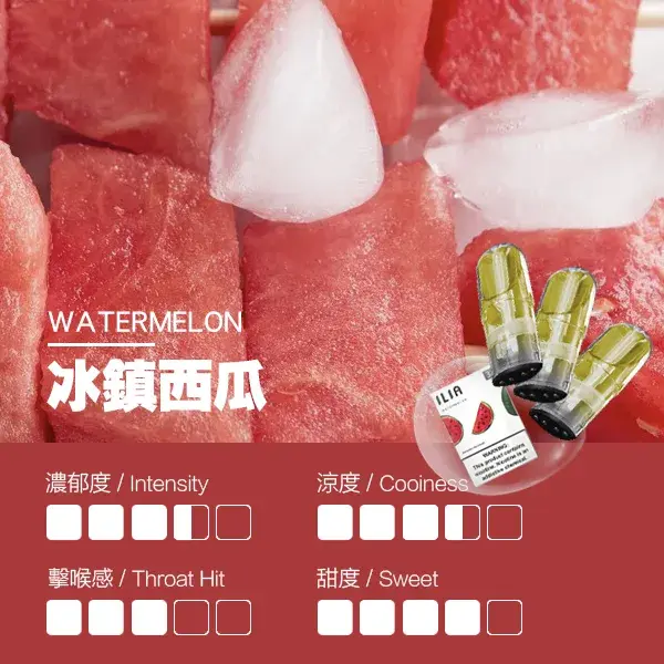 ILIA煙彈-瓷芯霧化彈-冰鎮西瓜口感webp - ILIA 拓撲蒸汽 | 台灣電子霧化器官方旗艦店