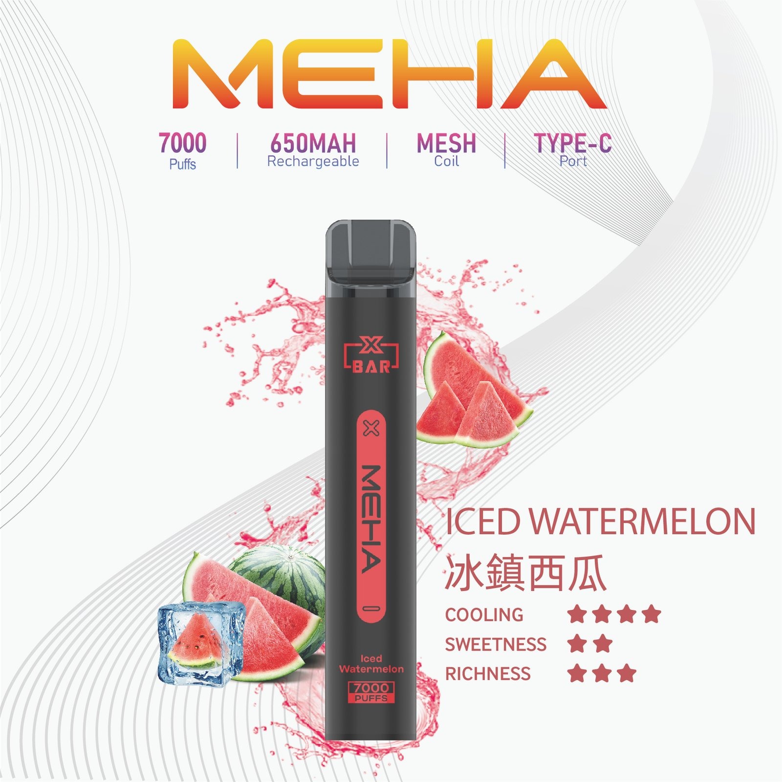 MEHA-XBAR小黑條7000口拋棄式-4jpg - ILIA 拓撲蒸汽 | 台灣電子霧化器官方旗艦店